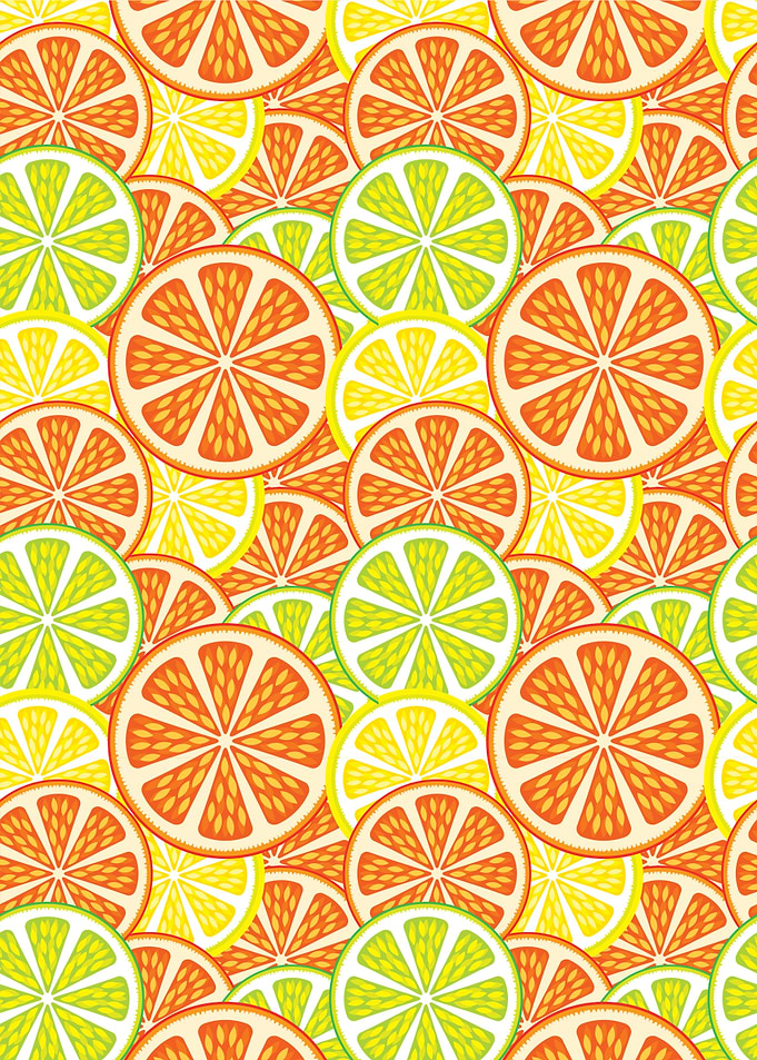 Citrus Fruit Slice Pattern