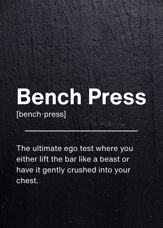 Bench Press Funny Definitions