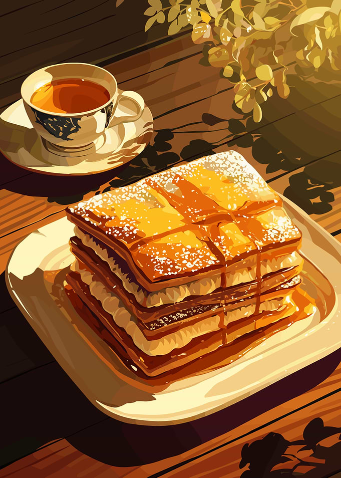 Pastry and Tea Still Life