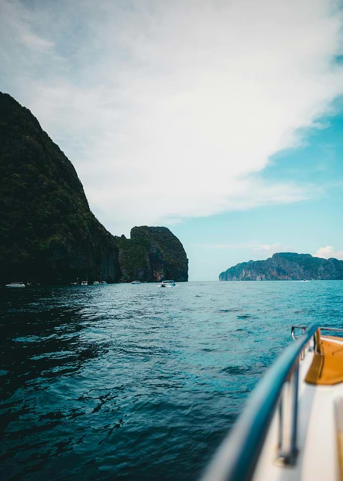 Boat trip in tropical sea