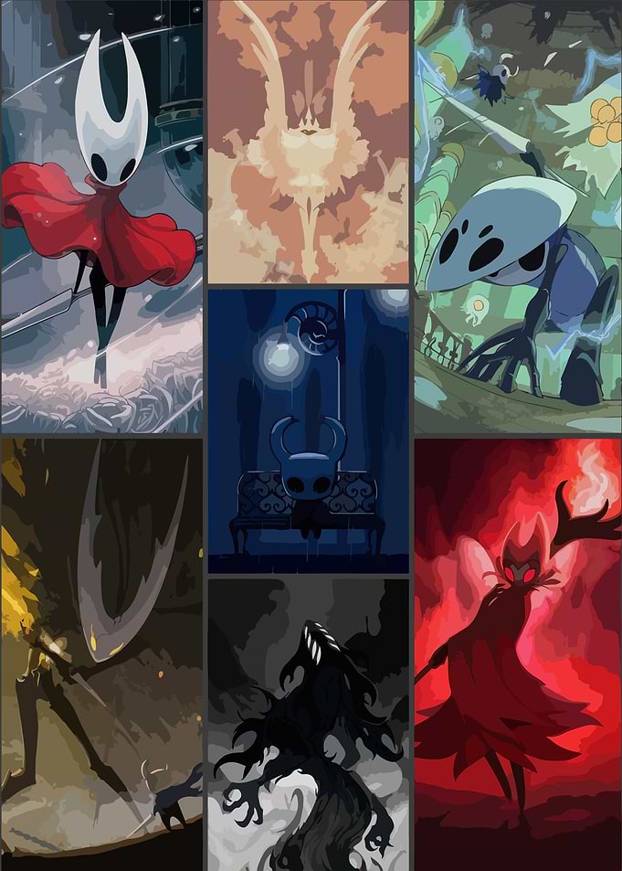 Hollow Knight Character Collage
