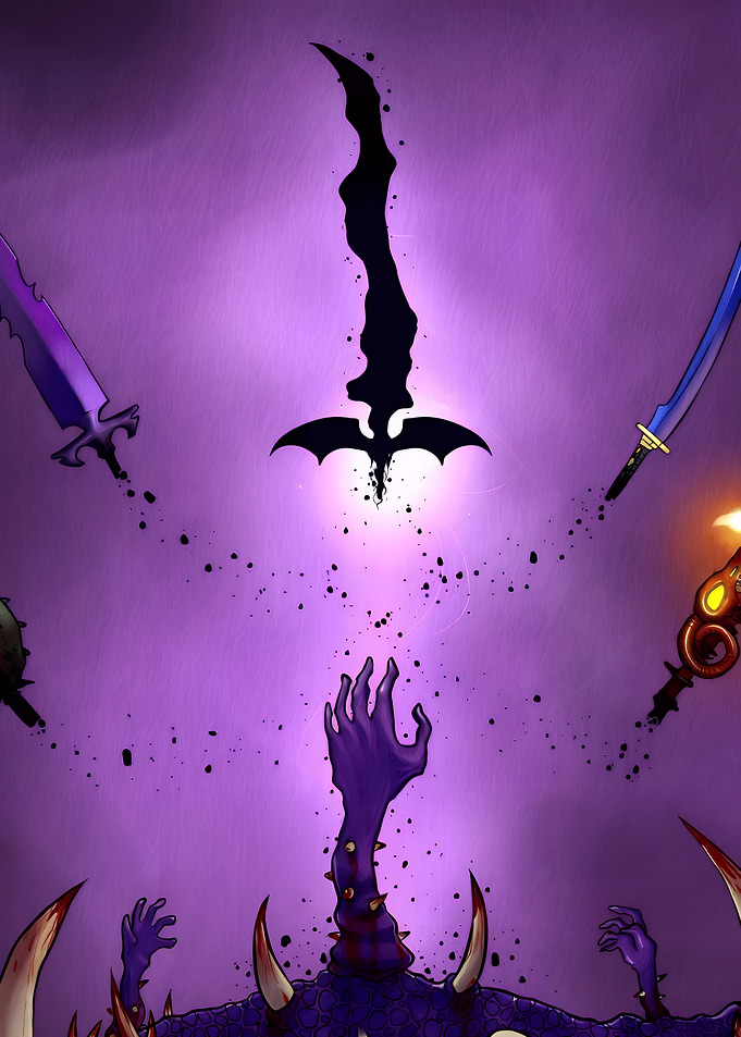 Fantasy Swords and Monster Art