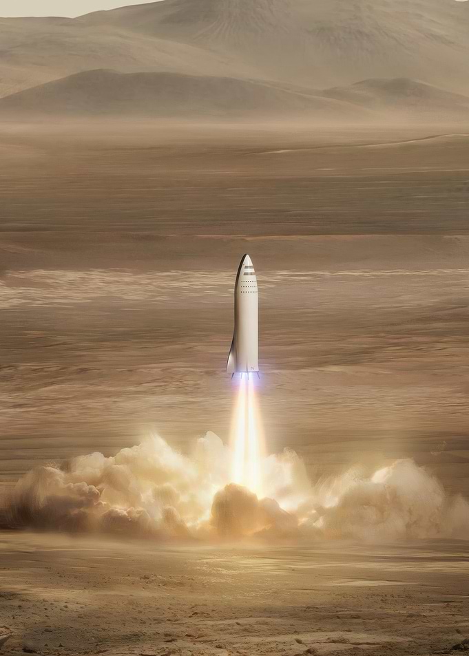 Rocket Launch on a Desert Planet