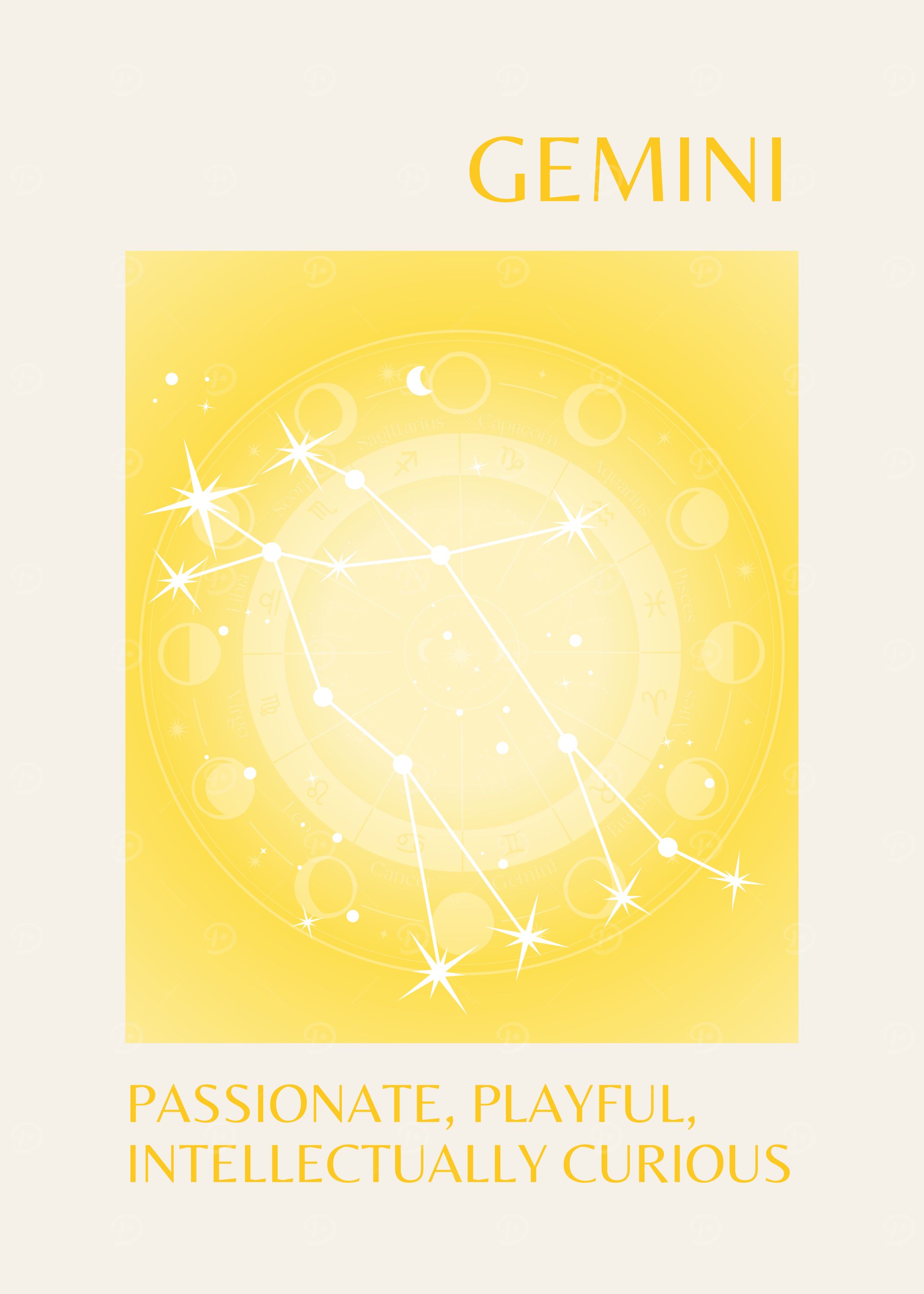 Gemini Zodiac Sign Art Print