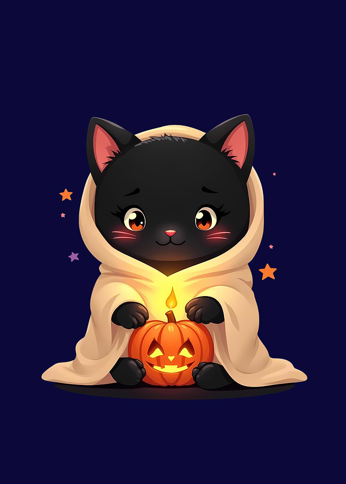 Halloween Cat with