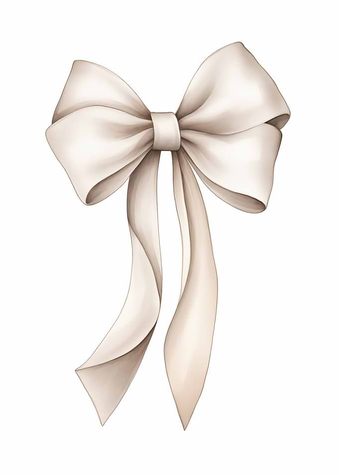 Elegant Cream Bow Art