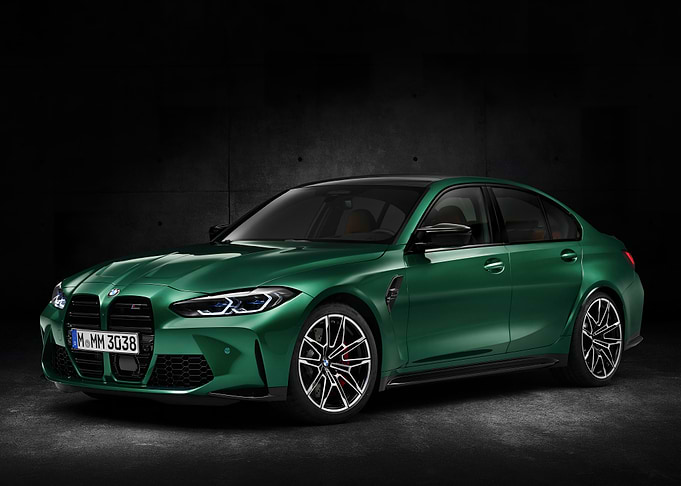 Green BMW M3 Sedan Studio Shot