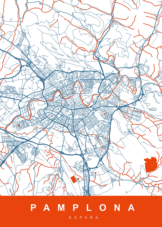 Pamplona, España City Map