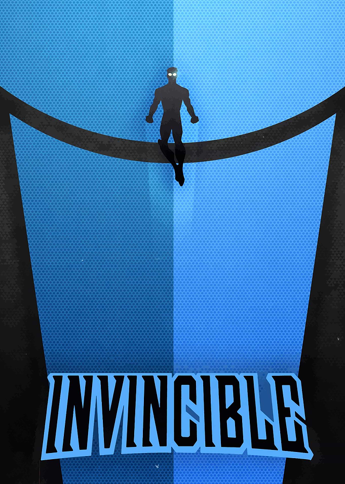 Invincible Superhero Silhouette Minimalist Poster