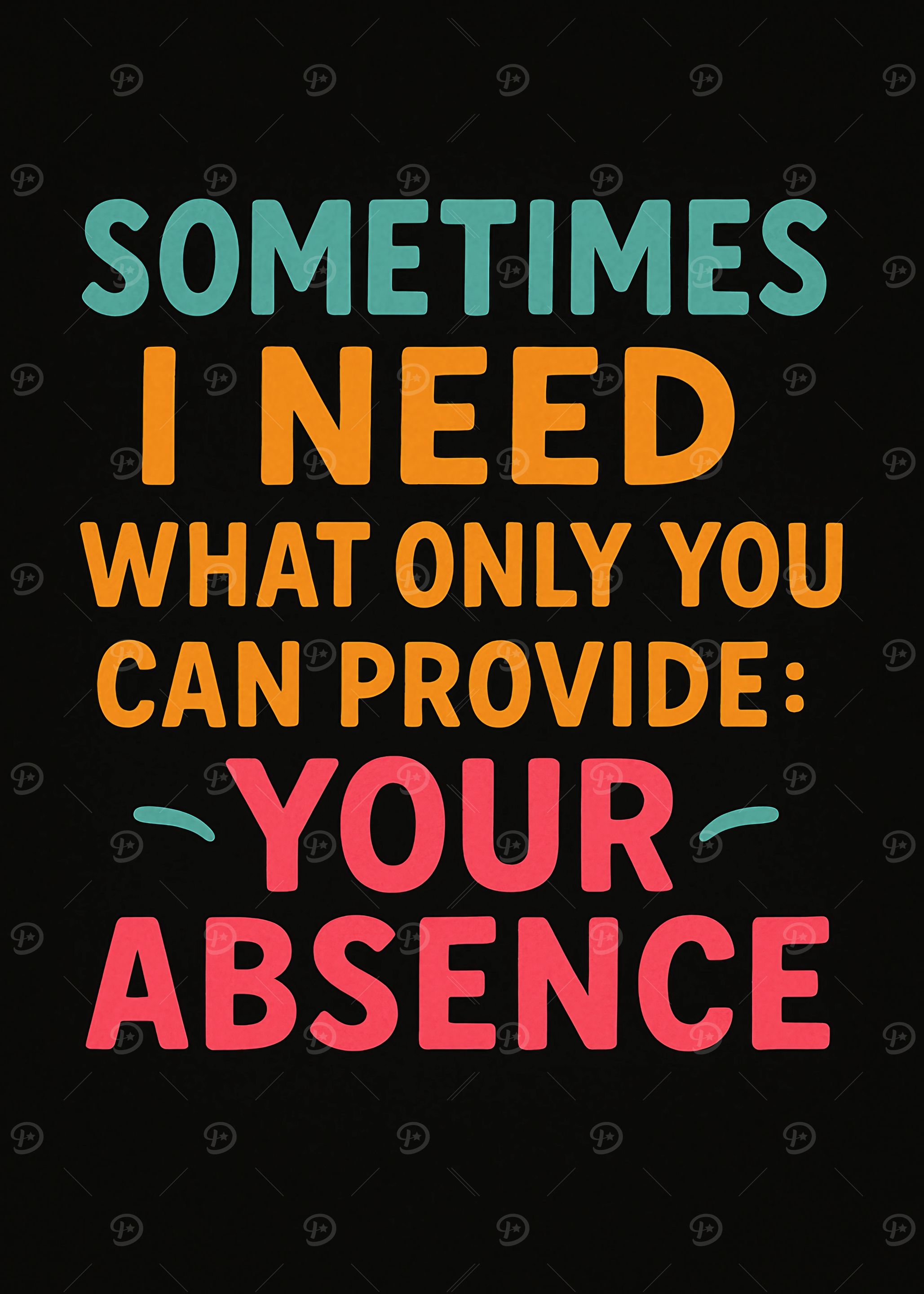 Your Absence Text Art