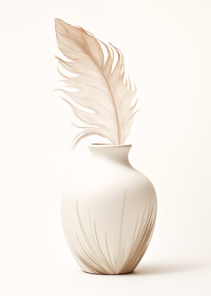 Feather in Vase Still Life