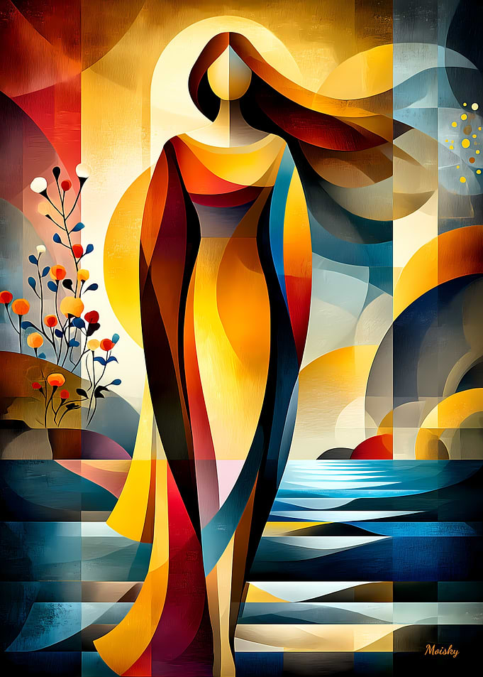 Aphrodite – Cubist Minimal Mythology Abstract
