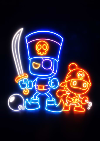 Pirate Bomber Neon