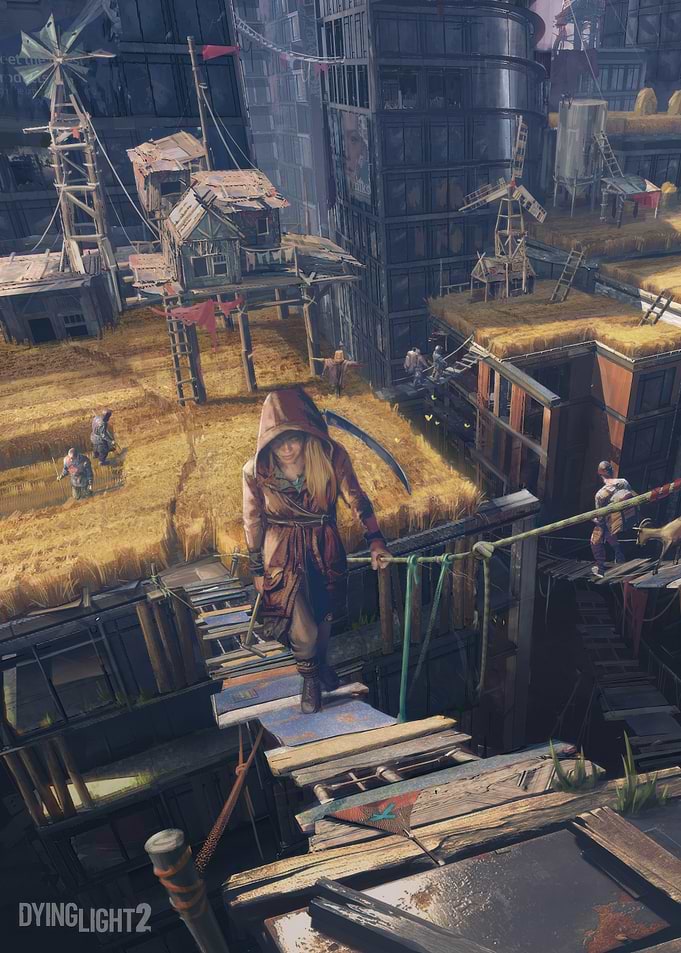 Dying Light 2: Post-Apocalyptic Rooftop Village