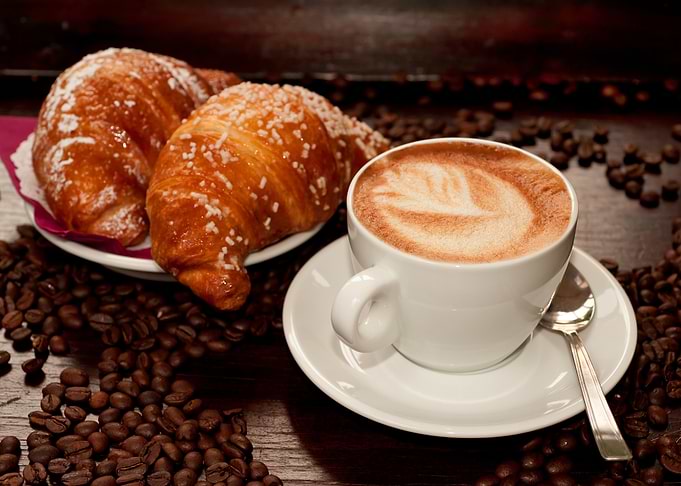 Coffee and Croissants Still Life