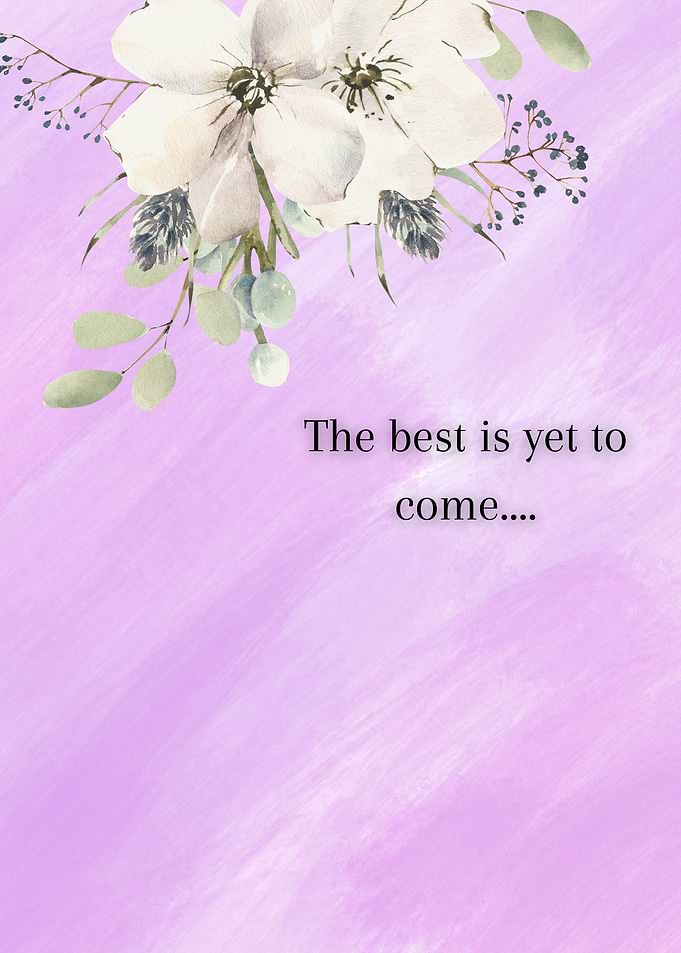 Floral Watercolor with Inspirational Quote