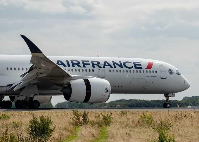 Air France A350-900 on the runway