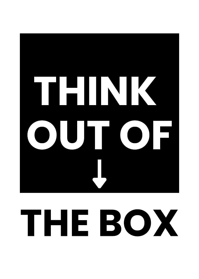 Think Out of the Box Motivational Quote