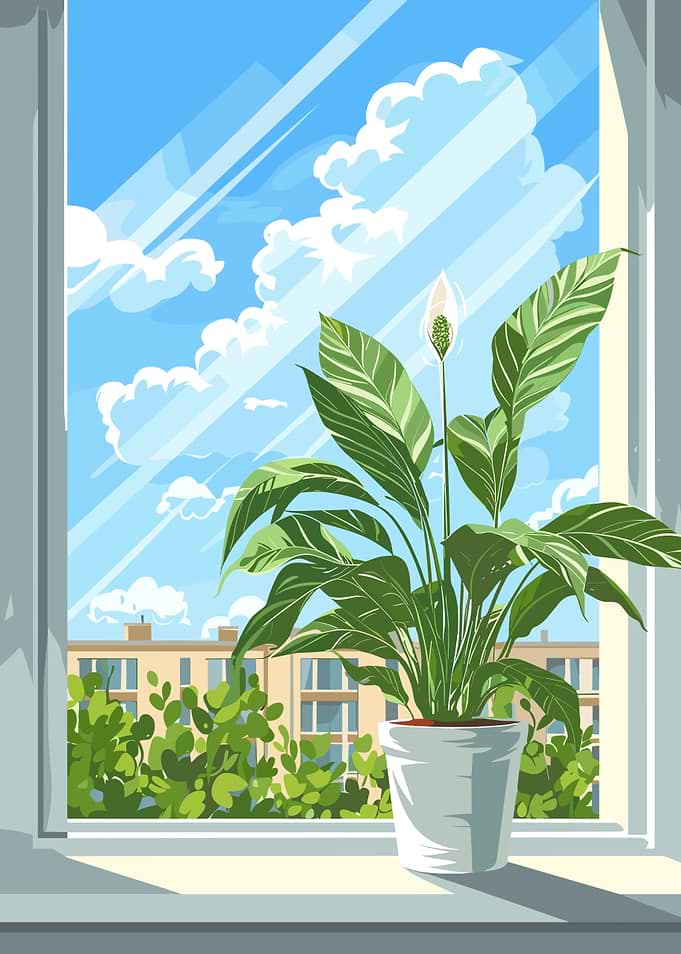 Peace Lily by the Window