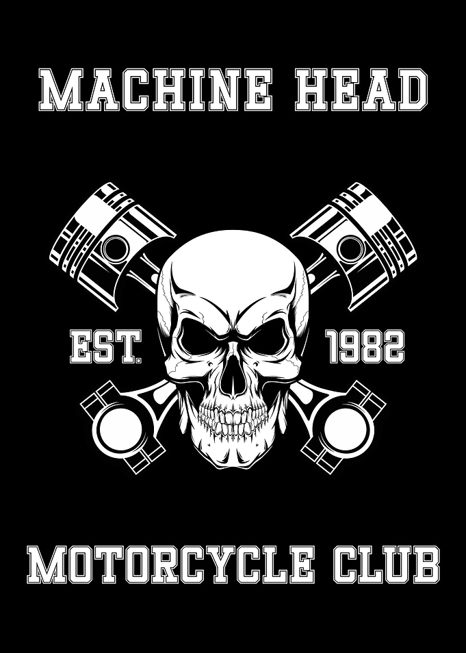 Machine Head Motorcycle Club Retro Art