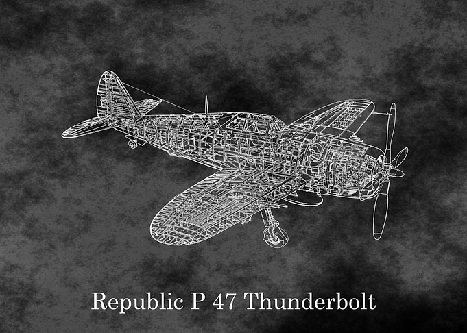 Republic P-47 Thunderbolt Blueprint