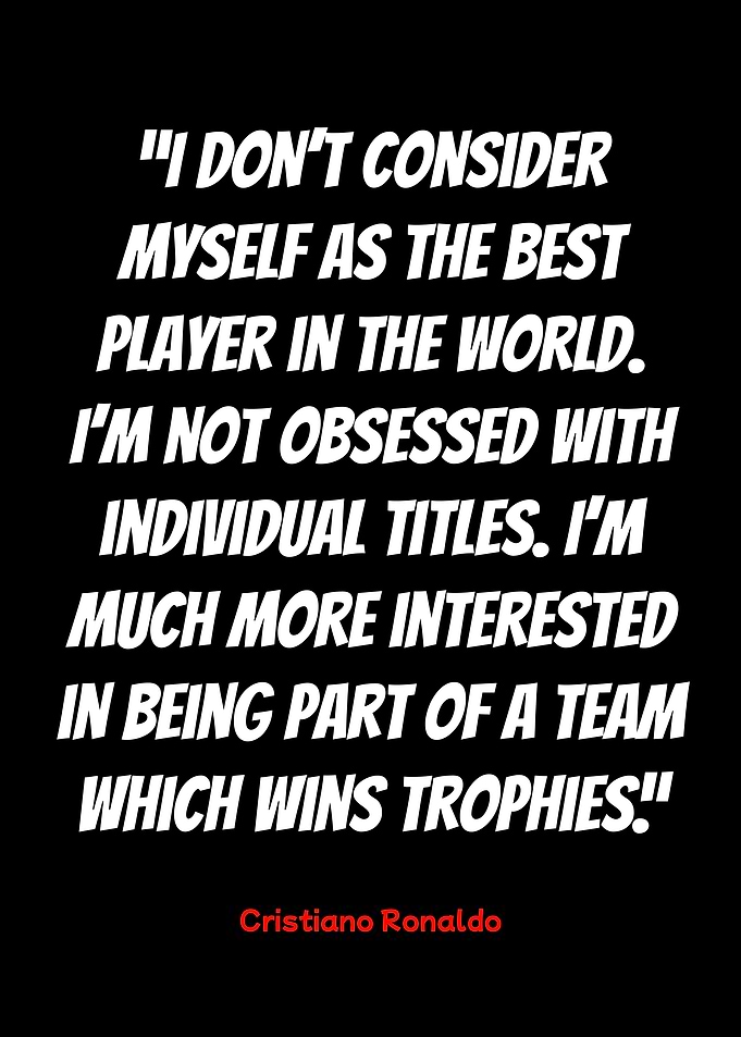 cristiano ronaldo quote poster