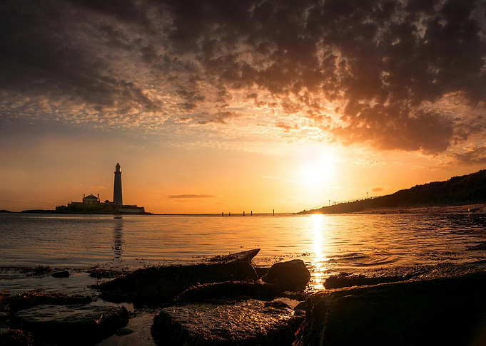 Lighthouse at Sunset