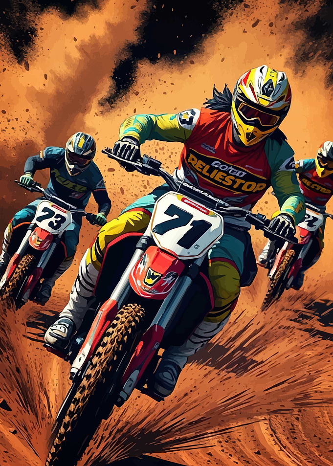 Motocross Racing Action