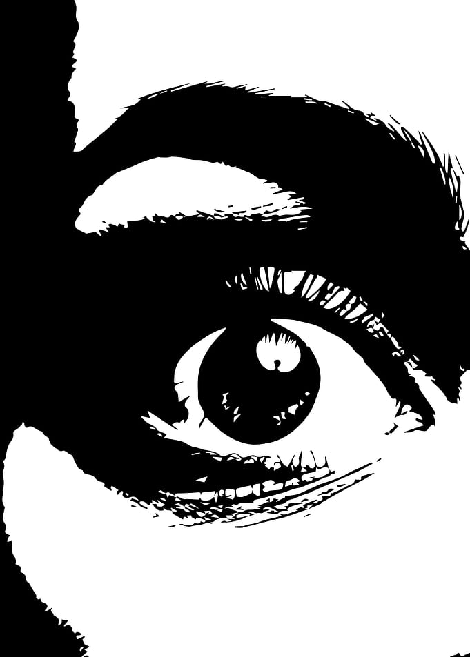 Monochrome Eye Close-Up