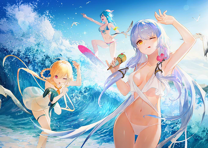 Girls at the Beach