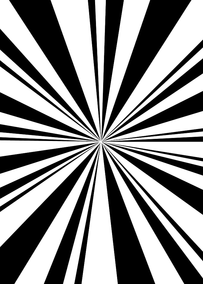 Abstract Black and White Radial Pattern