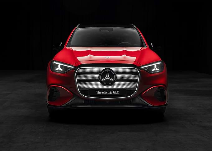 red mercedes benz electric glc