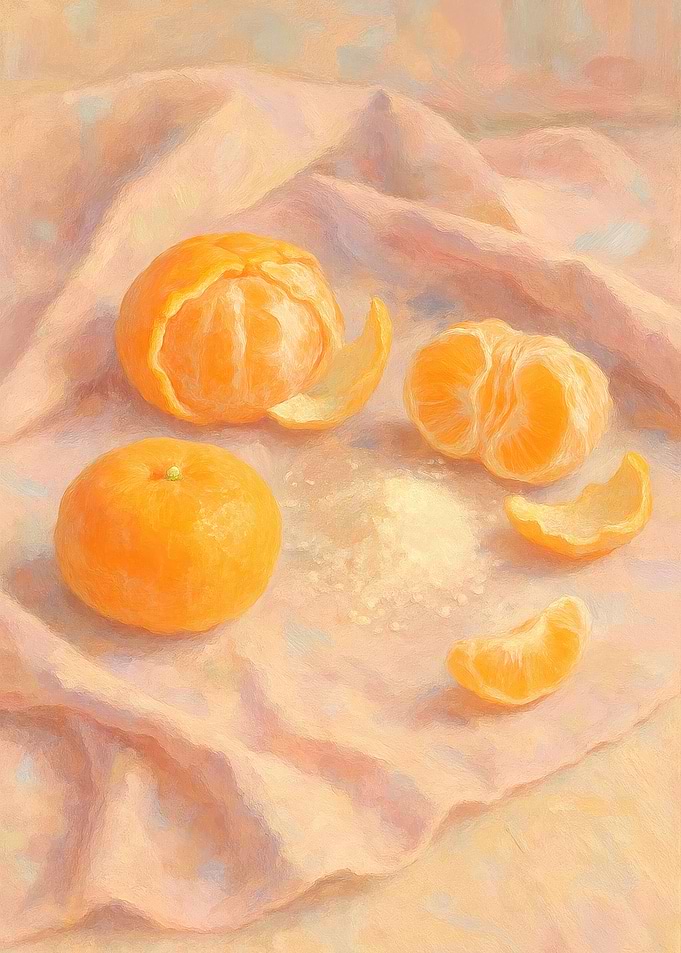 Still Life with Tangerines and Cloth