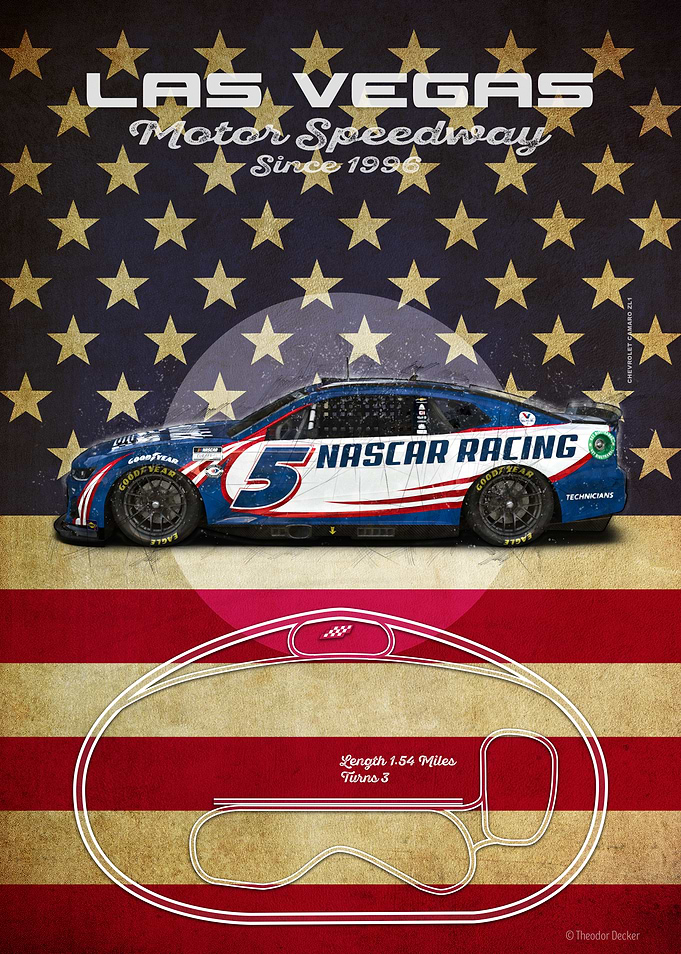Las Vegas Motor Speedway NASCAR Poster