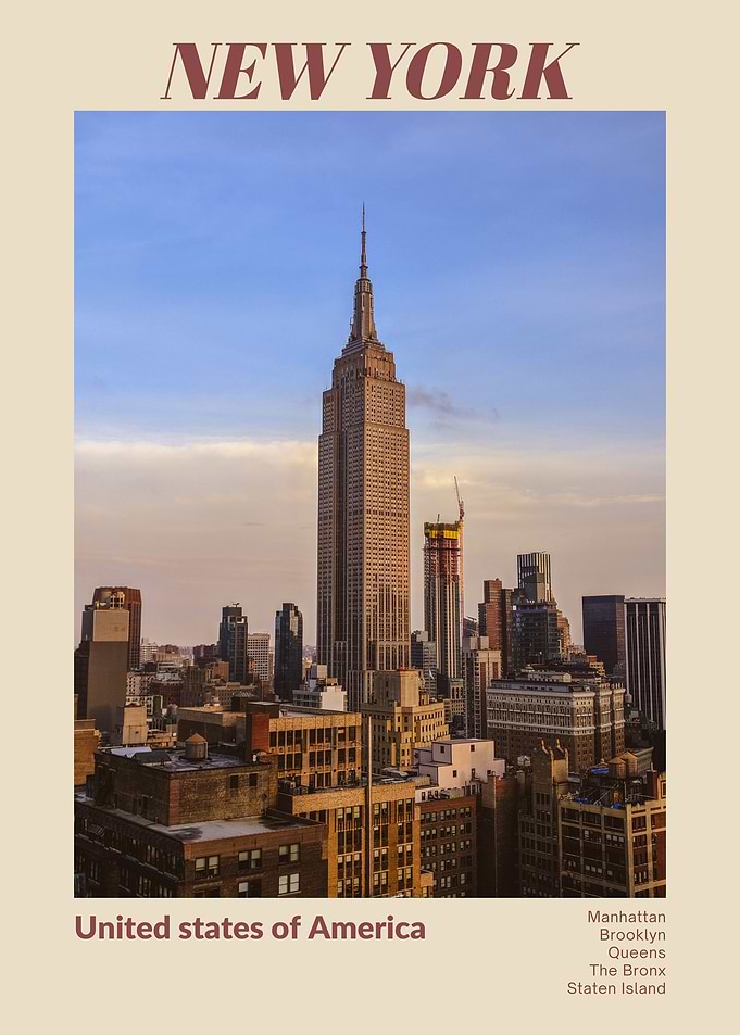 New York City Skyline Poster