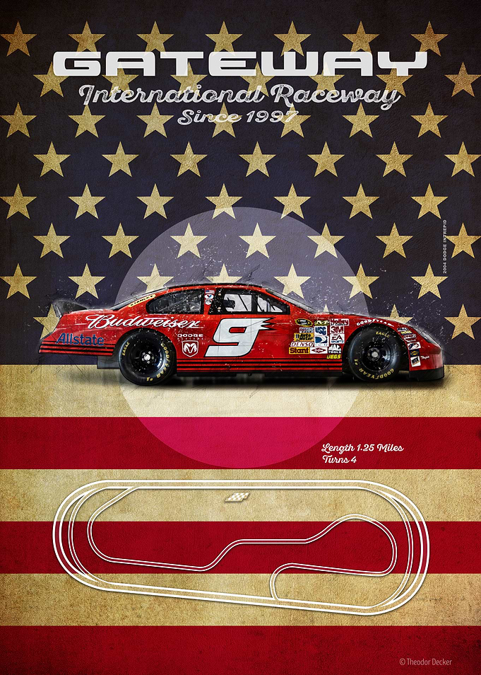 Gateway International Raceway Poster Art