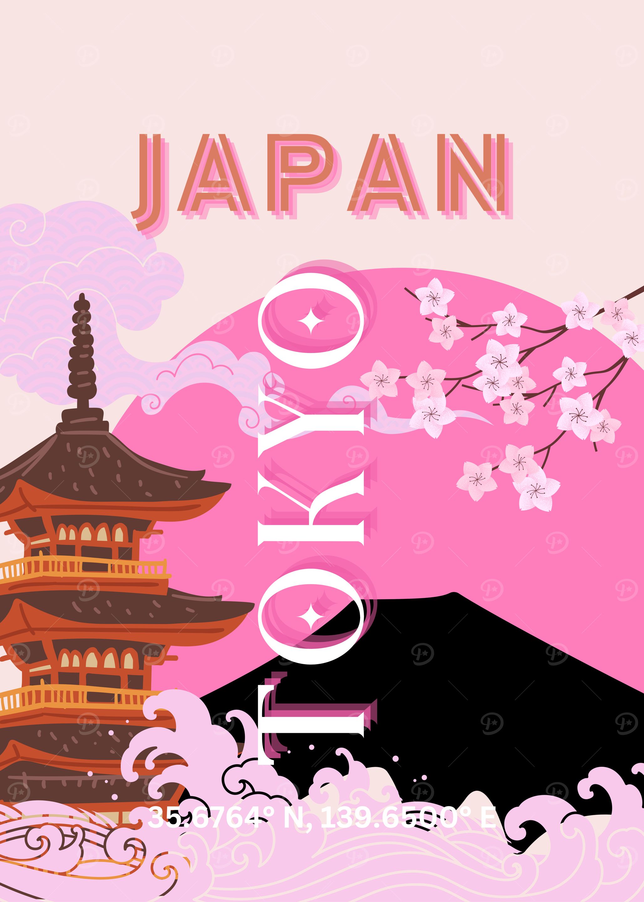 Japan Tokyo Travel Poster