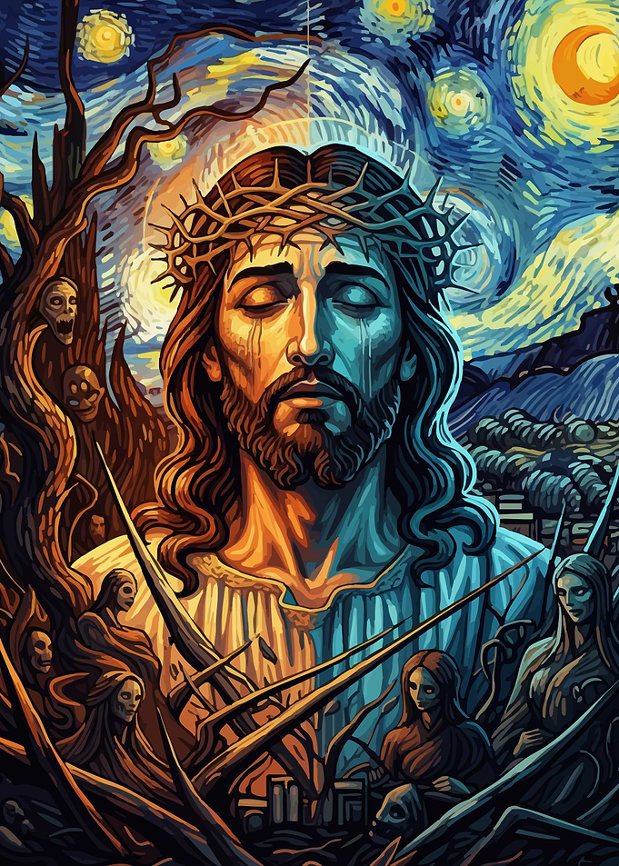 Jesus Christ Van Gogh Style