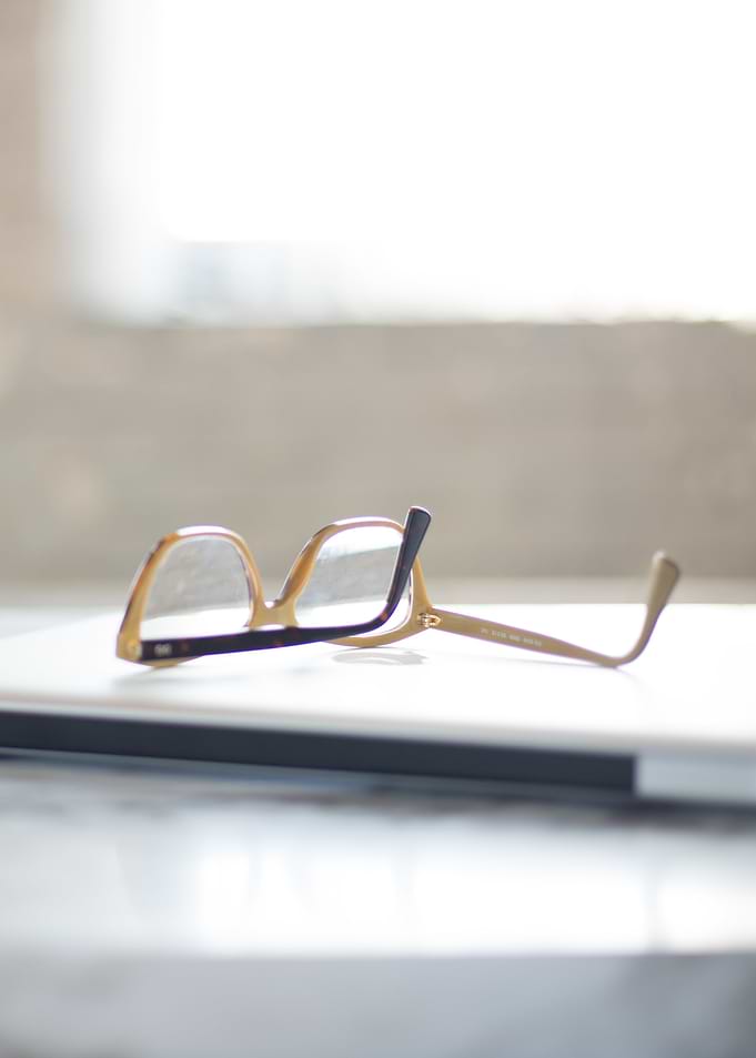 Eyeglasses on a Laptop