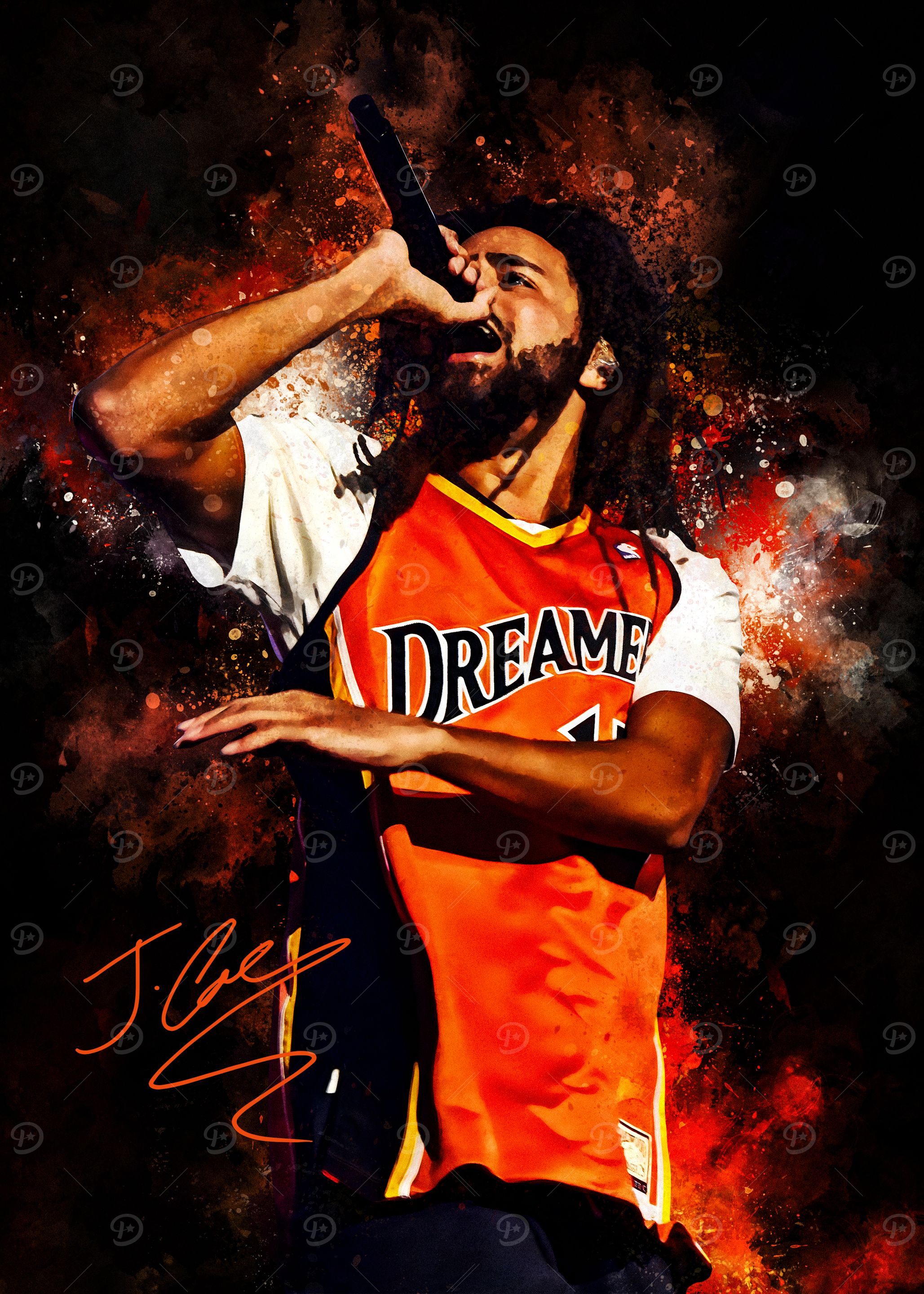 J. Cole Performing Live Art
