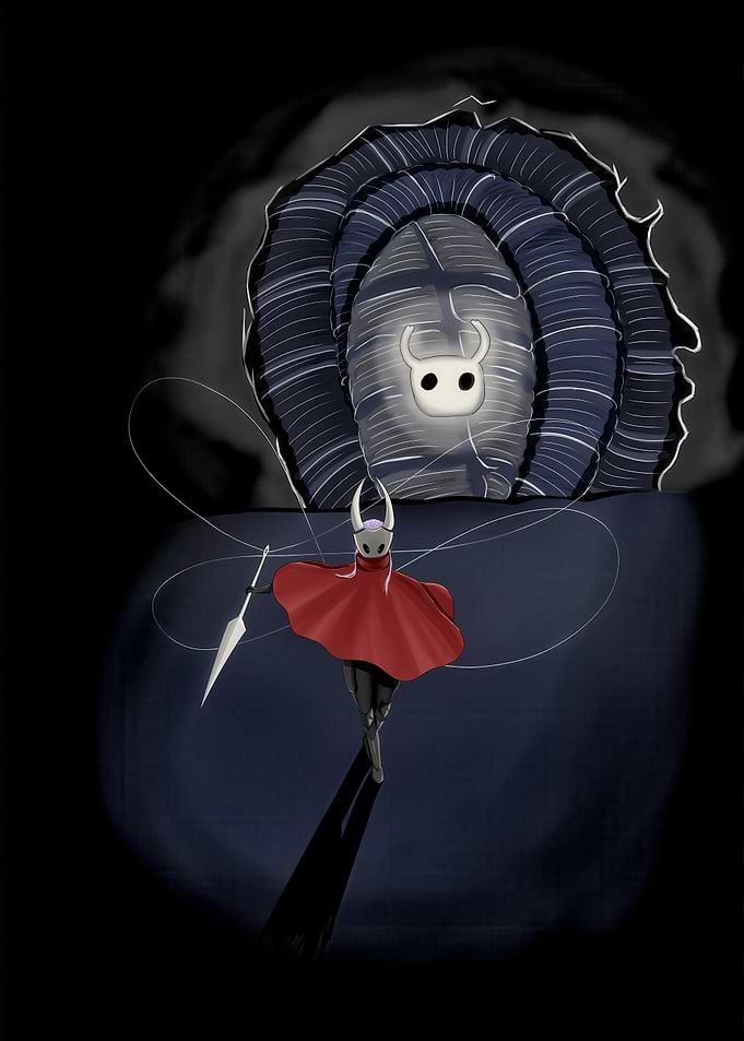 Hollow Knight Hornet Confrontation Digital Art