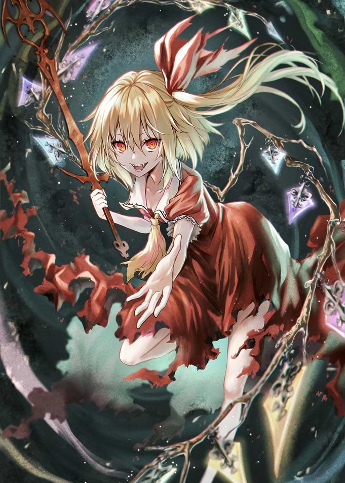 Blonde Anime Girl with Staff