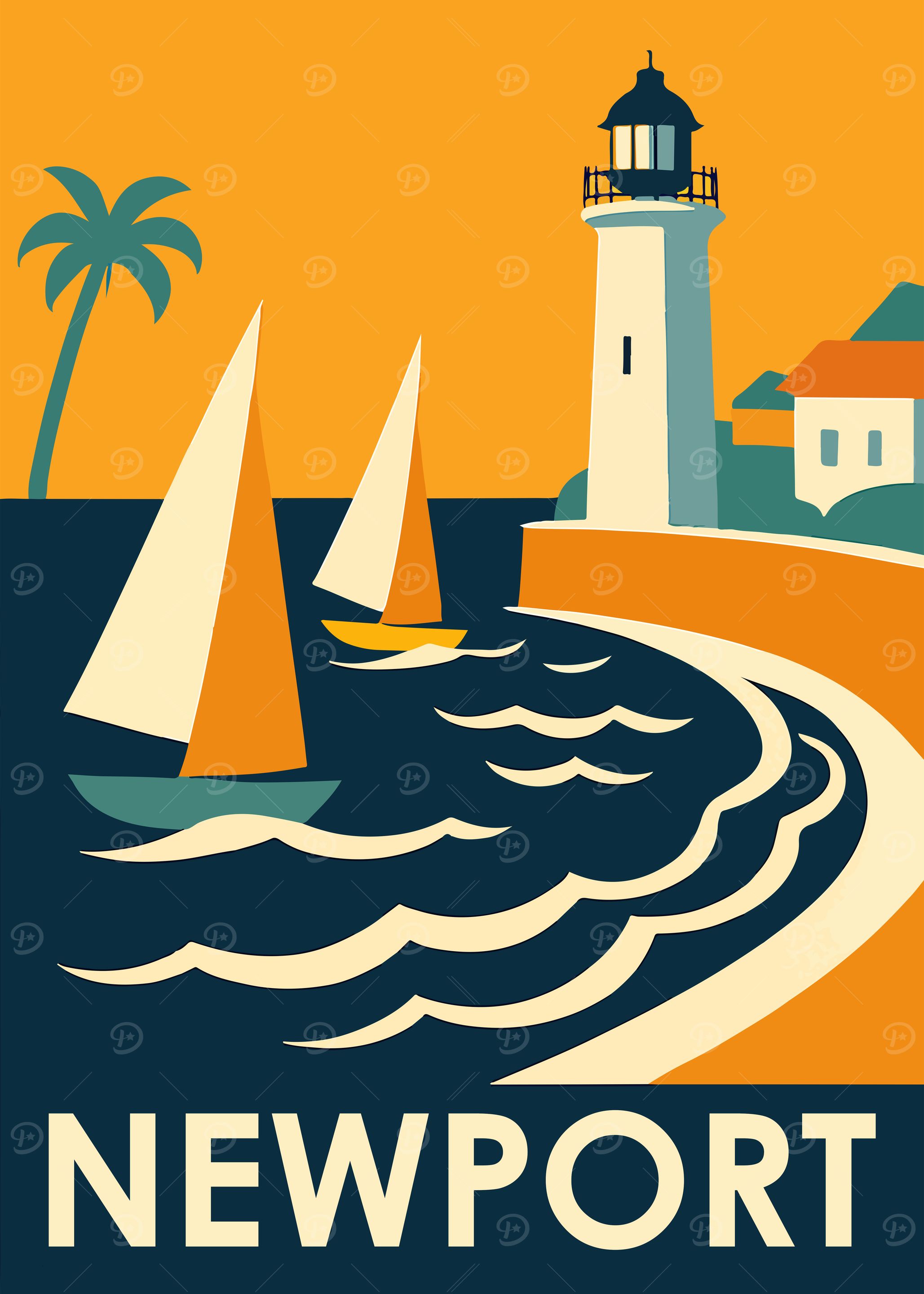 Newport Travel Poster
