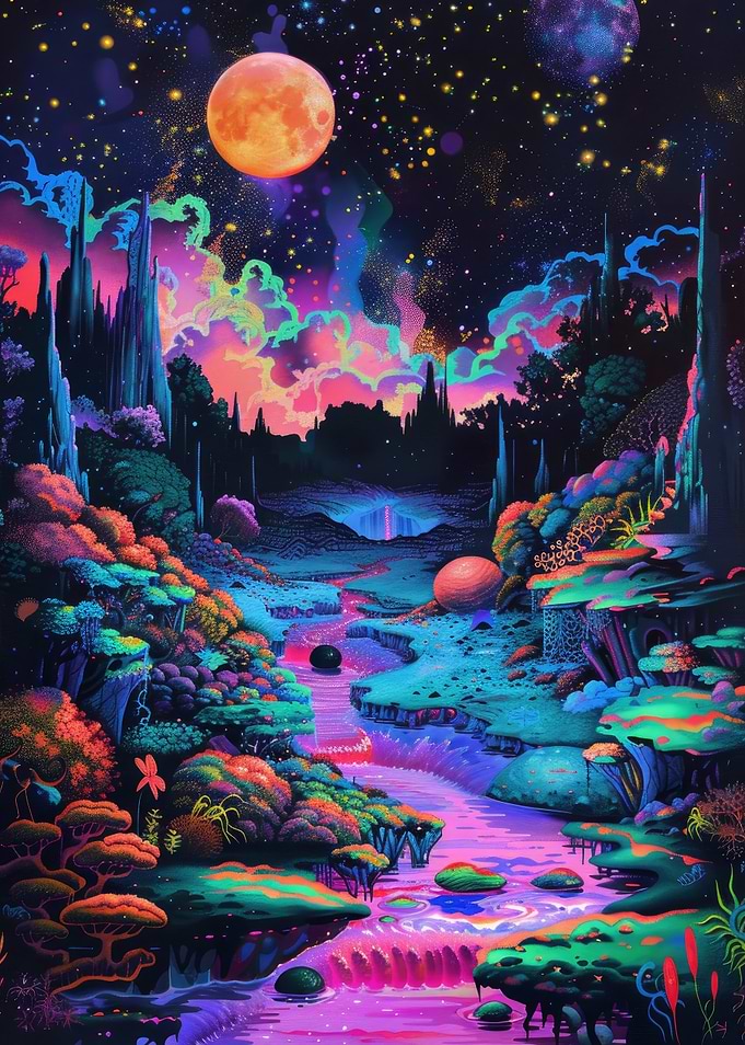 Psychedelic Cosmic Landscape
