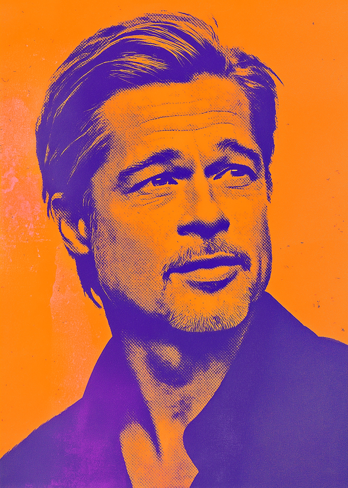 Brad Pitt Pop Art Portrait