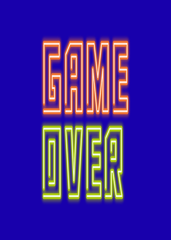 Game Over Neon Sign