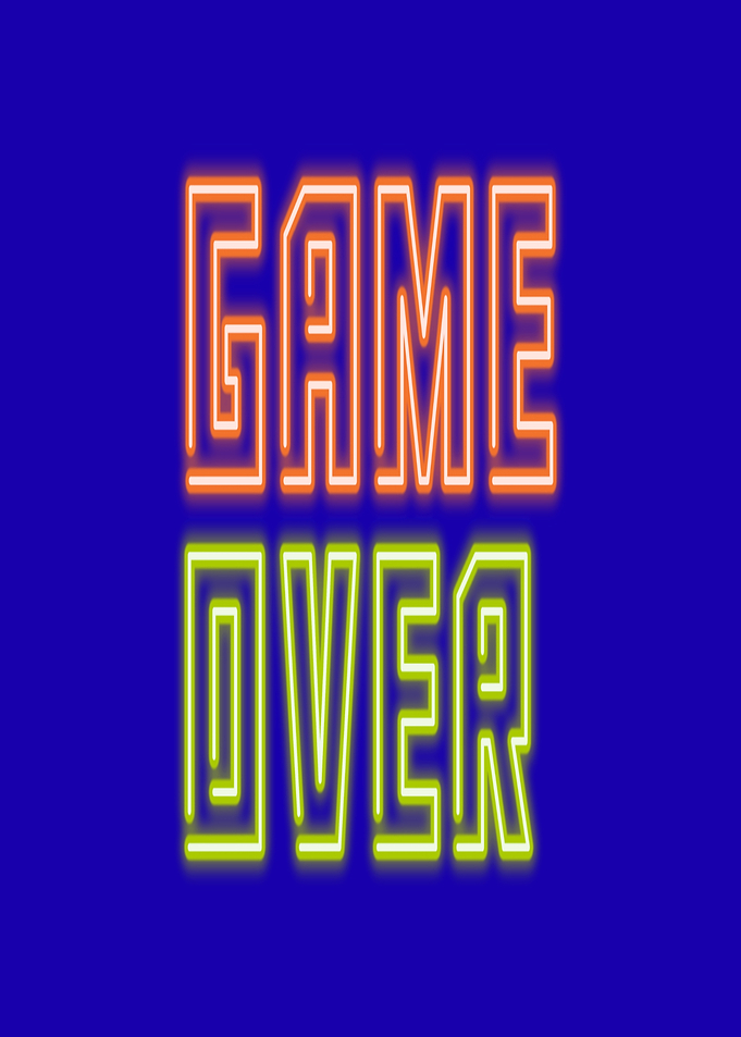 Game Over Neon Sign