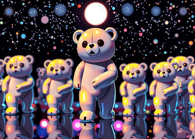 Teddy Bear Parade in Space