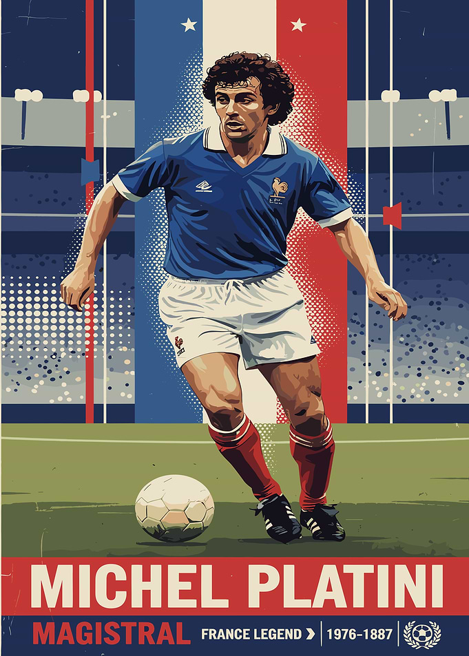 Michel Platini France Legend Poster