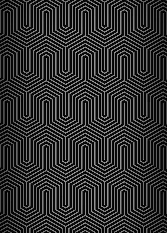 Geometric Pattern in Black and Gray